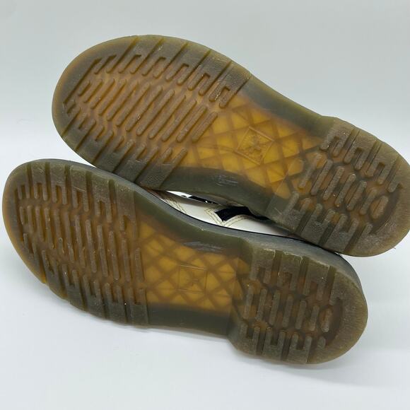 Dr. Martens White Combat Moto Zip-Up Boots Biker Leather Kid's Girl's size 3 - Picture 6 of 8